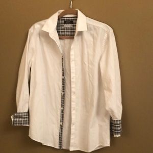 Alfani white button down shirt
